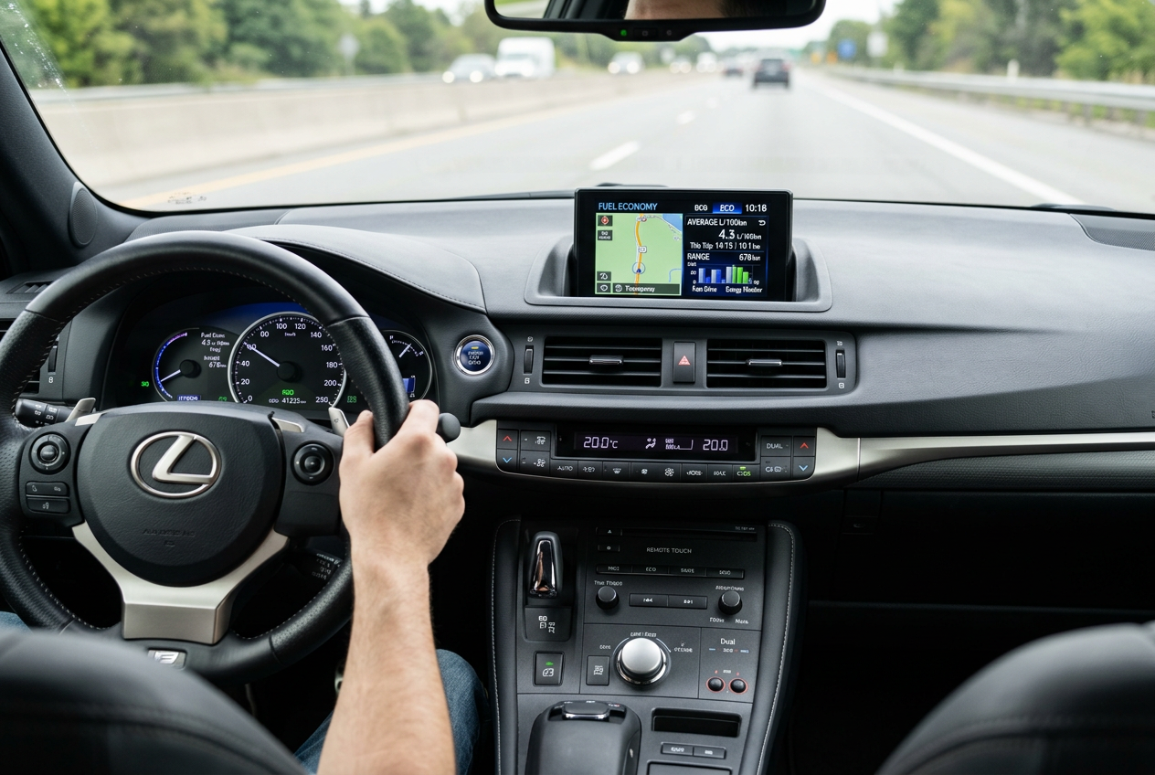 Consumo di carburante (veicoli con sistema di navigazione o impianto display audio Lexus)